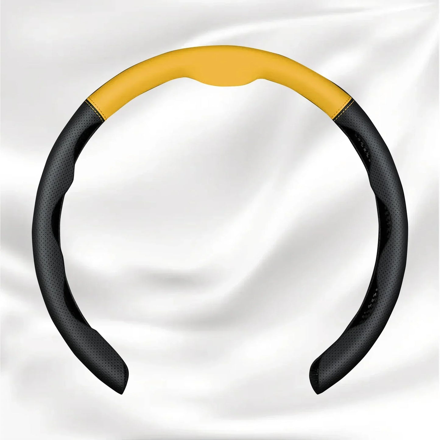 Nexi Customized Car Logo Breathable Ultra-thin 5D Leather & Carbon Car Steering Wheel Cover Universal Fit